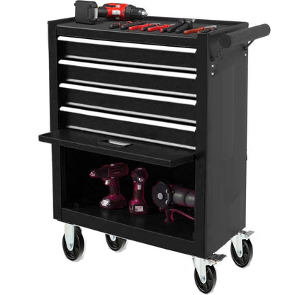 POWANLI Drawer Rolling Tool Chest with Wheels, Steel Orange, 24.25" 48.5 lb