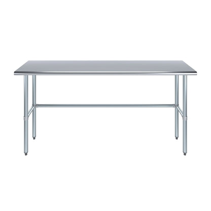 18" x 72" Stainless Steel Work Table with Open Base