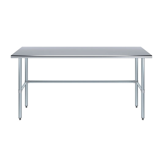 18" x 72" Stainless Steel Work Table with Open Base