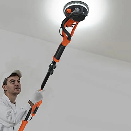 ERGOMASTER 750W Drywall Sander, Variable Speed Electric Wall Sander With Vacuum System, LED Lights, 12 Sanding Disks & Carrying Bag (Foldable)