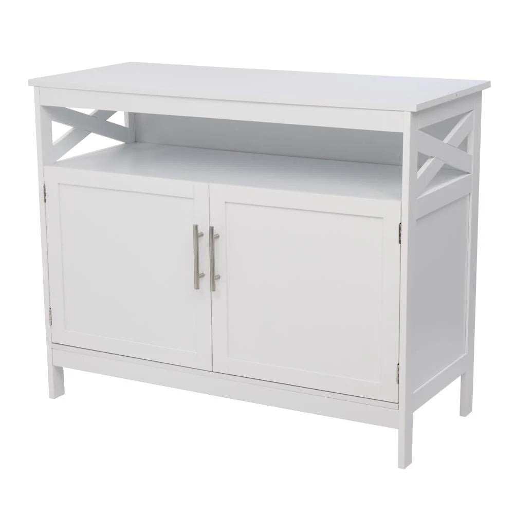 Ktaxon Kitchen Storage Sideboard Dining Buffet Server Cabinet Cupboard, Free Standing Storage Chest Cabinets and Shelf,White