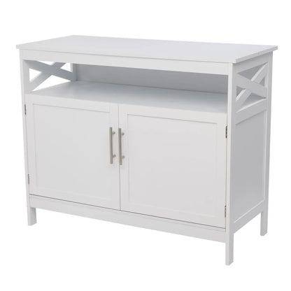Ktaxon Kitchen Storage Sideboard Dining Buffet Server Cabinet Cupboard, Free Standing Storage Chest Cabinets and Shelf,White