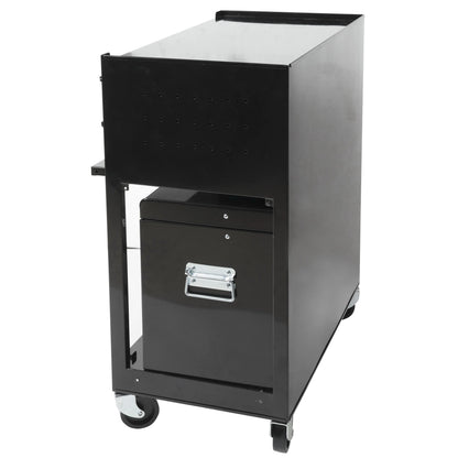 Frontier 24-inch 5-Drawer Rolling Tool Chest and Cabinet Combo, Steel, Black