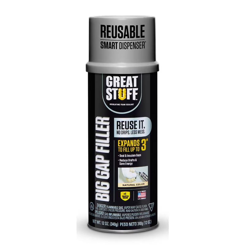 GREAT STUFF SMART DISPENSER, Expanding Foam, Big Gap Filler 12oz Case of 12