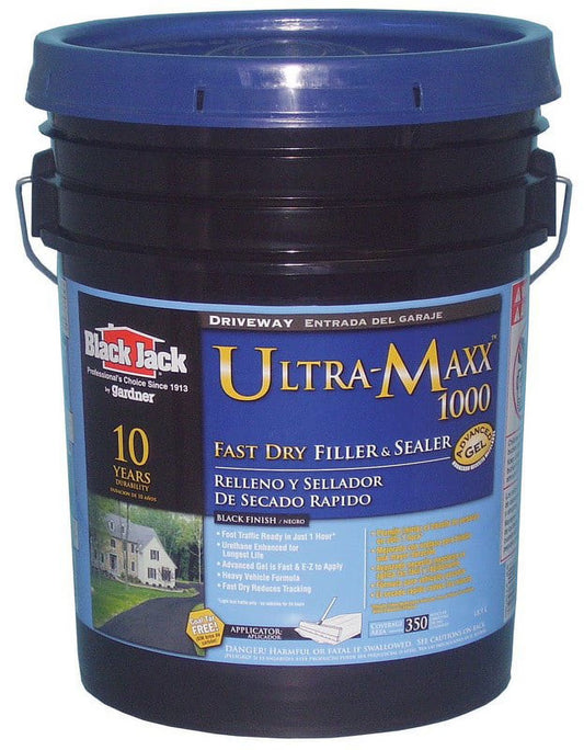 Black Jack 6455-9-30 Drive-Maxx 1000 Premium Filler and Sealer, Liquid, Black, 4.75 gal Pack