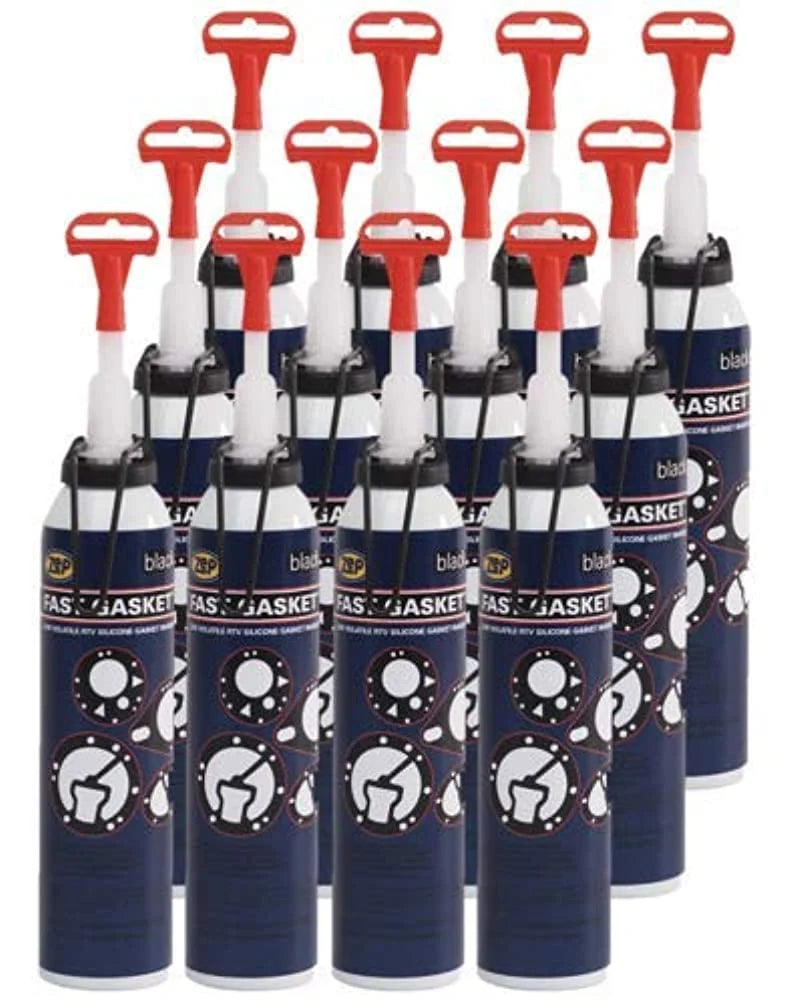Zep RTV Silicone Fast Gasket Maker Black - 7.25 oz (Case of 12) - 143301 - Easy to Use Low Volatile RTV, No Cartridge or Squeeze Tube Needed