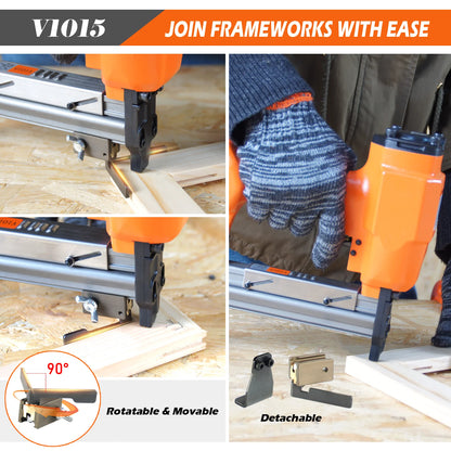 KAMSIN V1015 30 Gauge Pneumatic Framing Nail Gun, Picture Frame V Nailer 5/16'' to 19/32'', 1 Piece