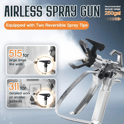 Jocisland High-Pressure Airless Paint Sprayer with 5L Hopper Capacity,650W, 2900 PSI Paint Sprayer with Two Spray Tips Options, for Professional and DIY Use