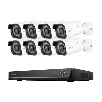 Reolink 4K 8CH Outdoor PoE Camera System,4Pcs 8MP Video Security Camera Smart Person/Vehicle Motion Detection,24/7 Recording