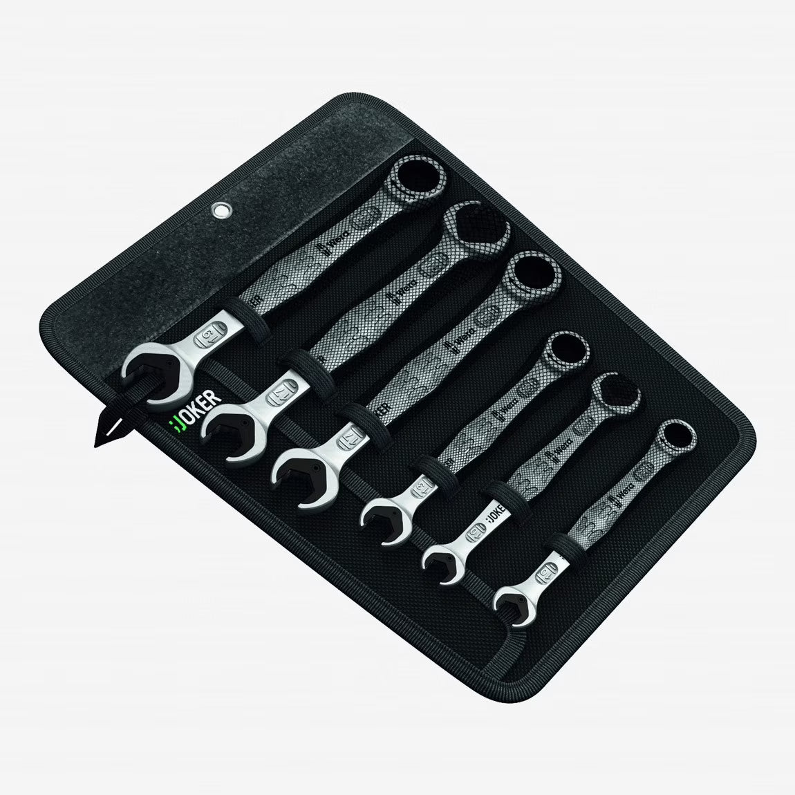 Wera 020022 Joker Ratcheting Combination/Double Open-Ended Wrench Set - 6 Piece