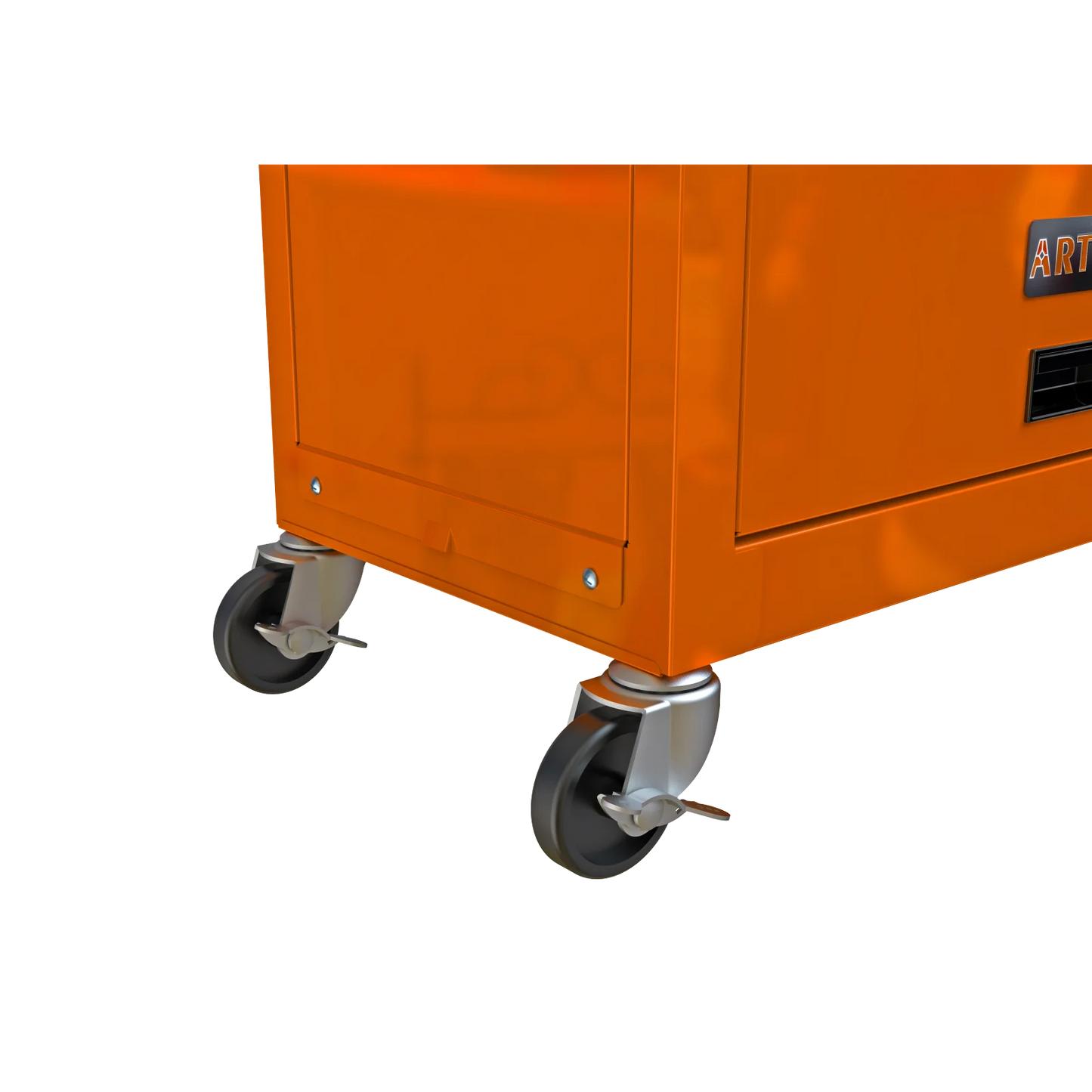 Pouseayar 8-Drawers Steel Rolling Tool Chest with Wheels and Drawers, Orange
