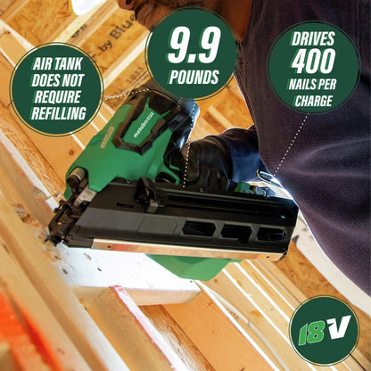 Metabo HPT NR1890DCSM, 18V Cordless Framing Nail Gun, 3.0 Ah