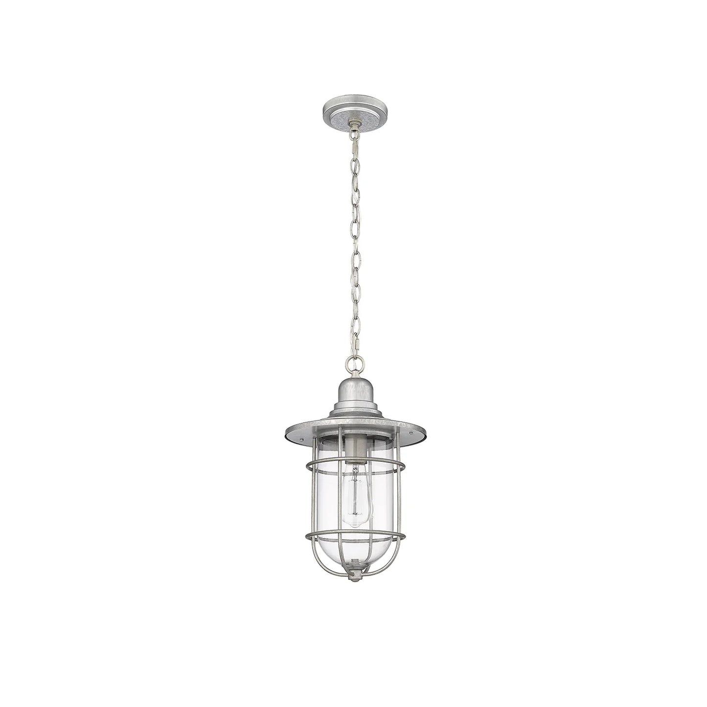 Millennium Lighting 1 Light Outdoor Hanging Lantern in Galvanized