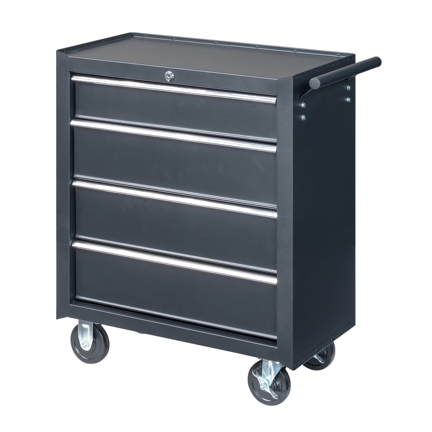 IVV Tool Storage Box Chest with 5 Drawers Steel Repair Tool Box with Lock and Key, Black