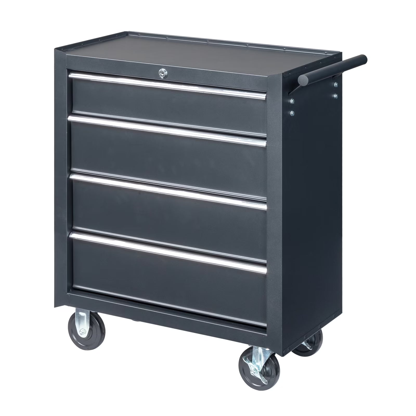 IVV Tool Storage Box Chest with 5 Drawers Steel Repair Tool Box with Lock and Key, Black