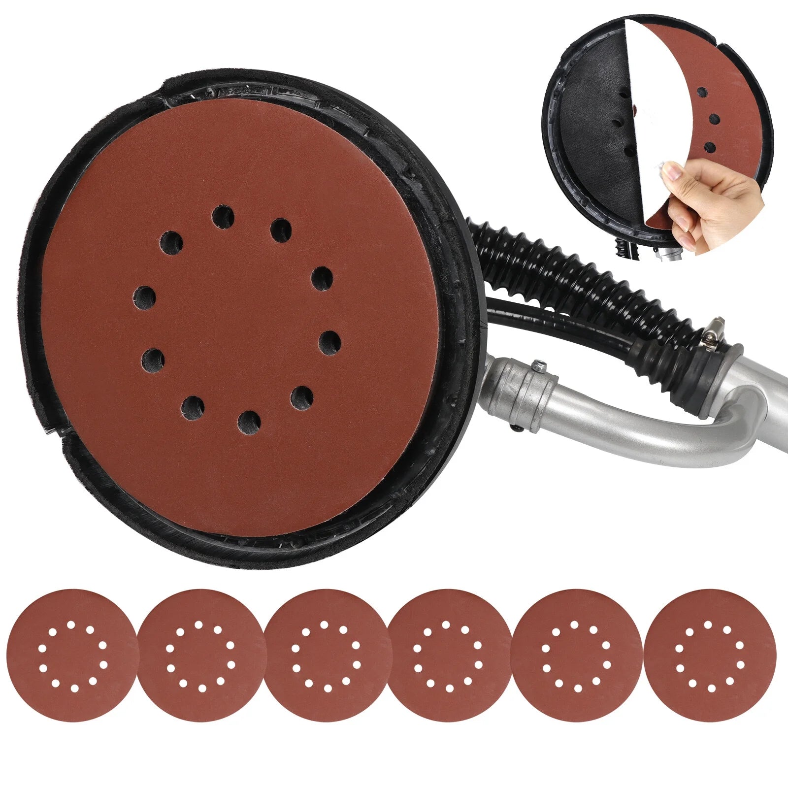 ZenStyle Commercial Electric Drywall Sander 800W Adjustable Speed with Sanding Pads