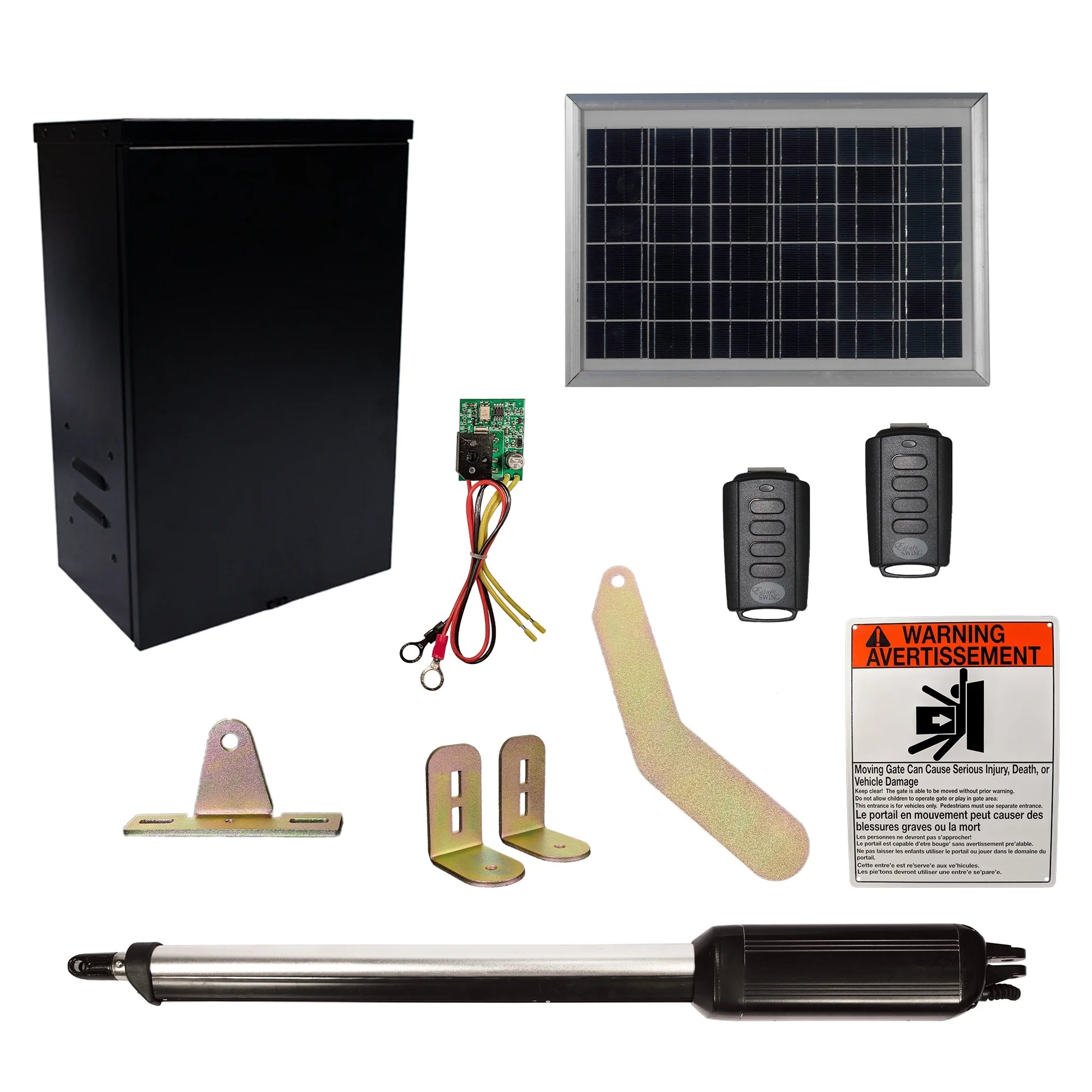 Estate Swing E-S1000H Single Swing Solar Gate Opener Kit *Free Extra Remote* 10 Watt Panel