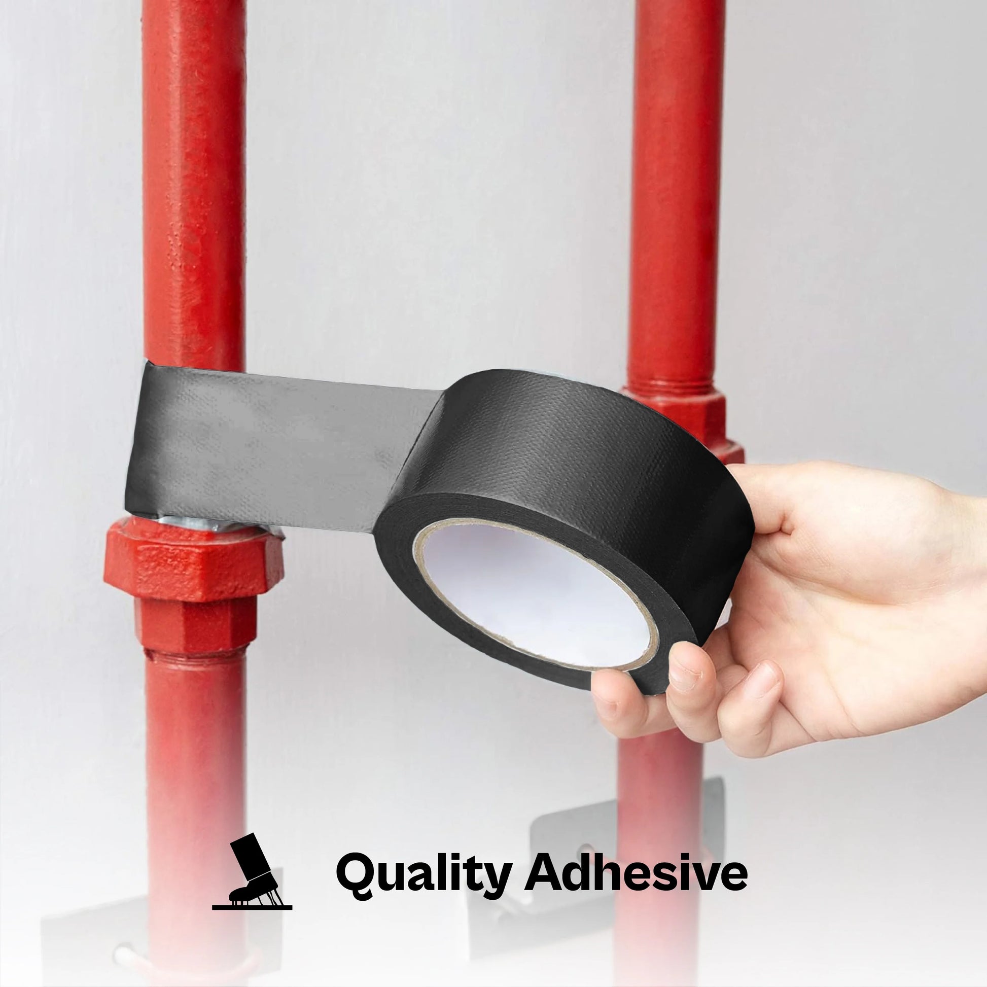 MMBM Duct Tape 2" x 60 Yards Black, 6 Mil Durable Utility Tape for Patching & Box Sealing, 24 Rolls