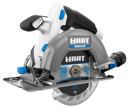 HART 20-Volt Brushless 5-1/2-inch Compact Circular Saw with 4Ah Battery and Charger Starter Kit Bundle