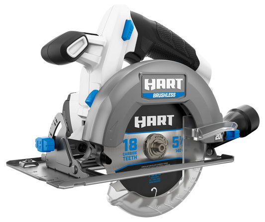 HART 20-Volt Brushless 5-1/2-inch Compact Circular Saw with 4Ah Battery and Charger Starter Kit Bundle