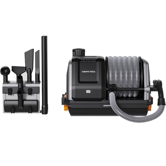 Giraffe Tools Wet Dry Vacuum Cleaner with 30FT Retractable Hose--Remote Control