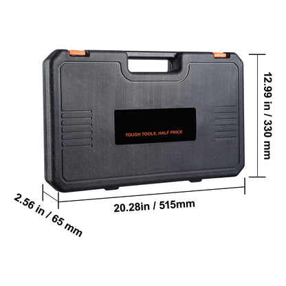 BENTISM 1/2" Drive Impact Socket Set, 34 Piece Socket Set Metric 8-36mm, 6 Point Cr-MO Alloy Steel for Auto Repair, Includes Adapters & Ratchet Handle & Storage Case