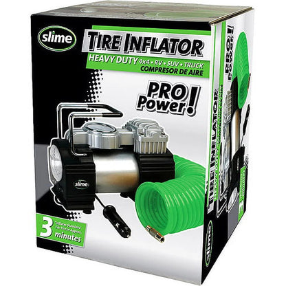 Slime 40031 Metal 12V 150 PSI 1-Stage Air Compressor 15 ft