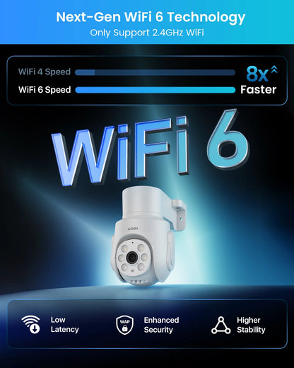 ZOSI 5MP Security Camera System, WiFi 6 8CH NVR with 1TB HDD for 24/7 Record, Wilress Pan Tilt Security camera with Color Night Vision, Auto Tracking, AI Human Detect, 2-Way Audio, Home Security