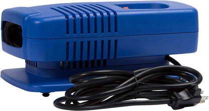 Champion Sports Electric Ball Pump for Basketball, Soccer, Volleyball, with Needle, Gauge, Hose - Quiet, Fast Air Pumps for Balls with up to 125 PSI - Premium Ball Inflator for Gyms, Schools,Blue