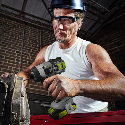 Master Mechanic ML-IS50GD-200 20-Volt Compact Cordless Impact Driver Kit, Brushless Motor, (2) Batteries - Quantity 4