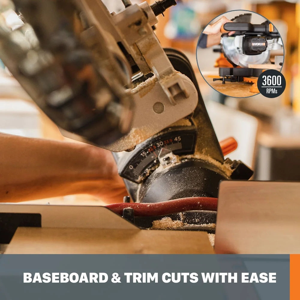 Worx WX845L 20V Power Share 7.25" Cordless Sliding Compound Miter Saw (Battery & Charger Included)