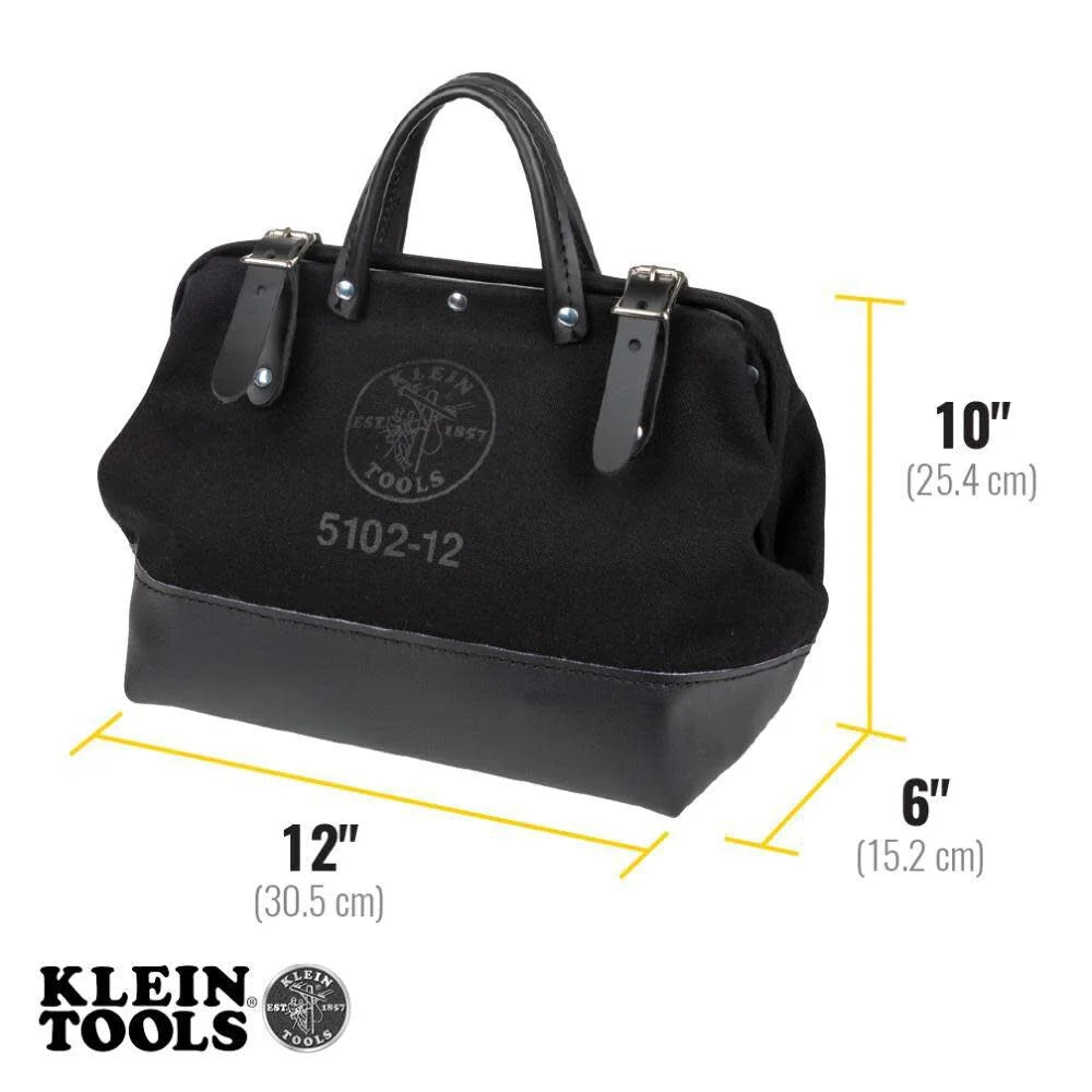 Klein Tools 12In Canvas Tool Bag Black