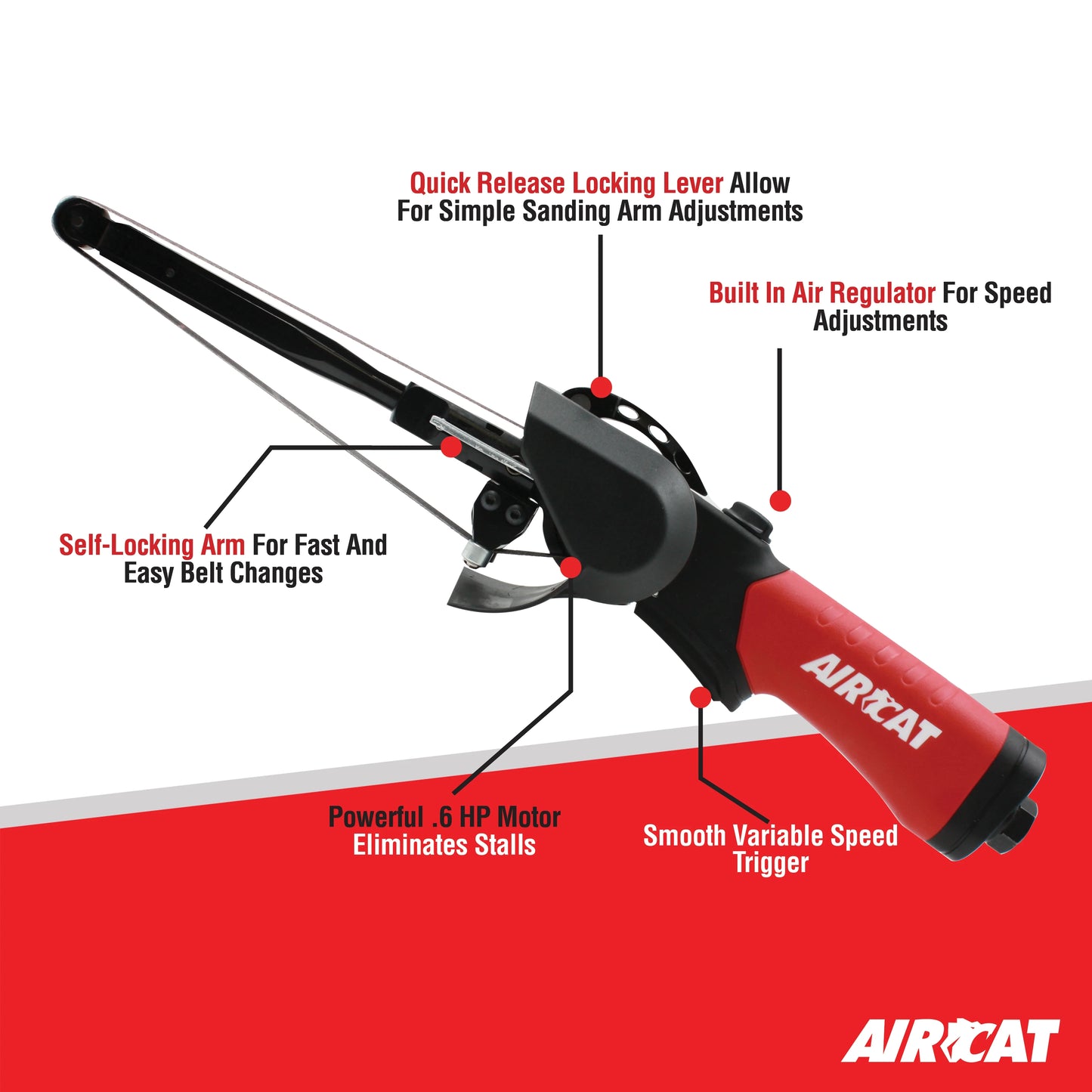 AirCat 18" Belt Sander 1/2" Width