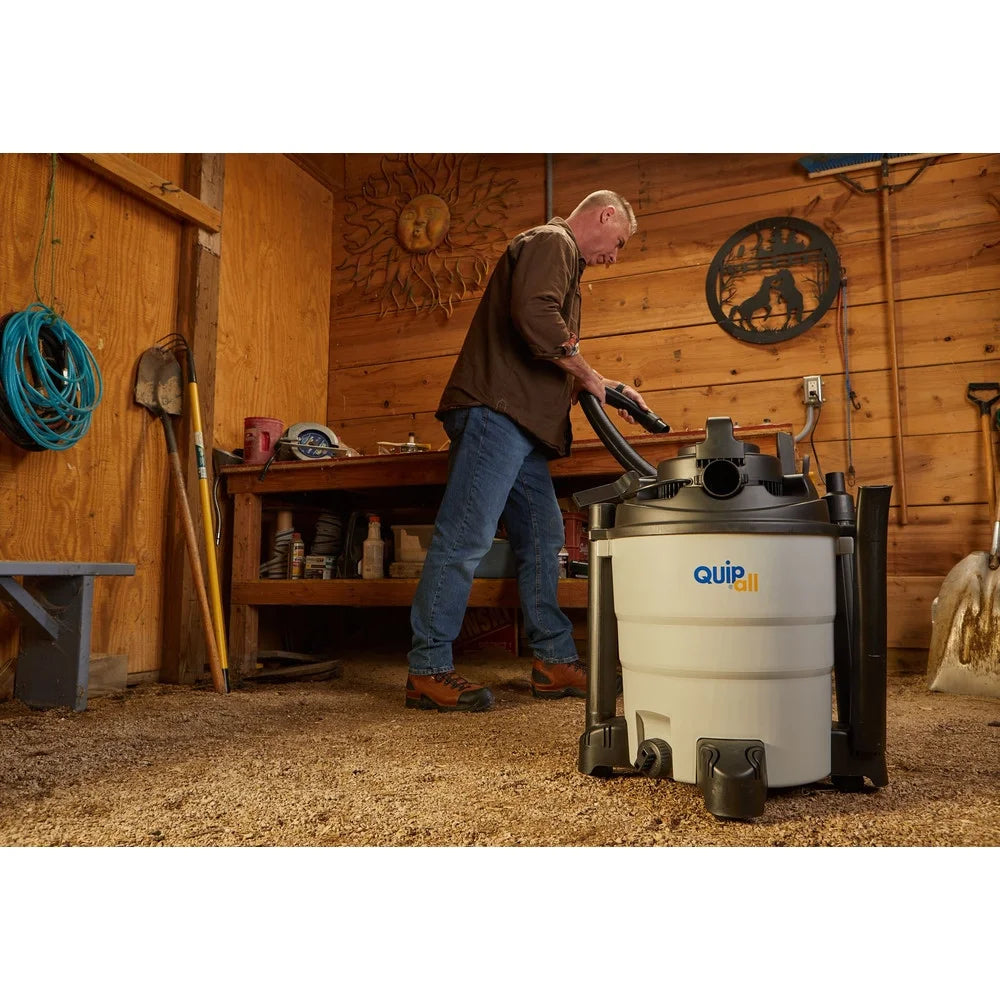 Quipall EC818-1200 1200-Watt 8.3 Gallon Plastic Tank Wet/Dry Vacuum