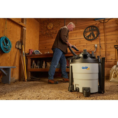 Quipall EC818-1200 1200-Watt 8.3 Gallon Plastic Tank Wet/Dry Vacuum
