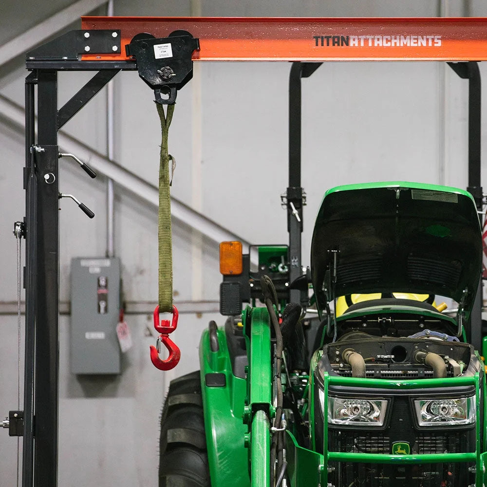 Titan Attachments Telescoping Gantry Crane, 2 Ton Capacity, Shop Lift Hoist