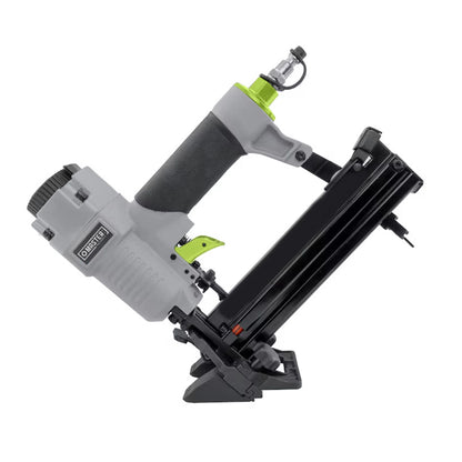 Master Mechanic 4-in-1 Mini Pneumatic Flooring Nailer/Stapler, Gray