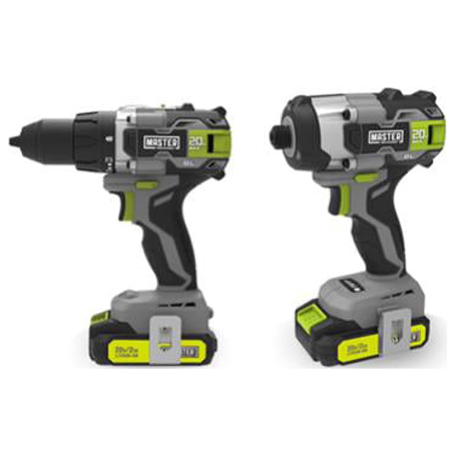 Master Mechanic 20V Cordless Brushless Drill & Impact Driver 2 Tool Kit