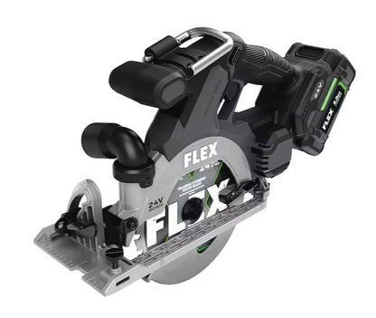 FLEX 24-volt 6-1/2-in Brushless Cordless Circular Saw Kit Circular Saw (1-Battery and Charger Included)