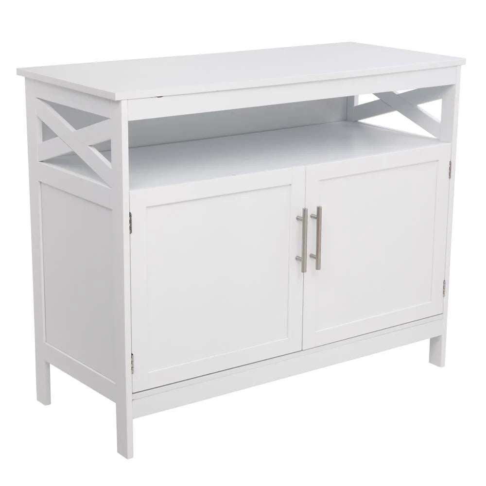 Ktaxon Kitchen Storage Sideboard Dining Buffet Server Cabinet Cupboard, Free Standing Storage Chest Cabinets and Shelf,White