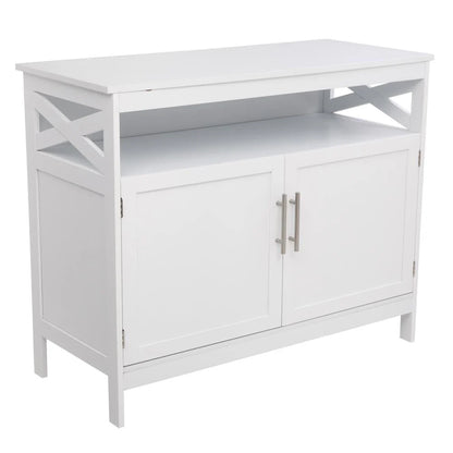 Ktaxon Kitchen Storage Sideboard Dining Buffet Server Cabinet Cupboard, Free Standing Storage Chest Cabinets and Shelf,White