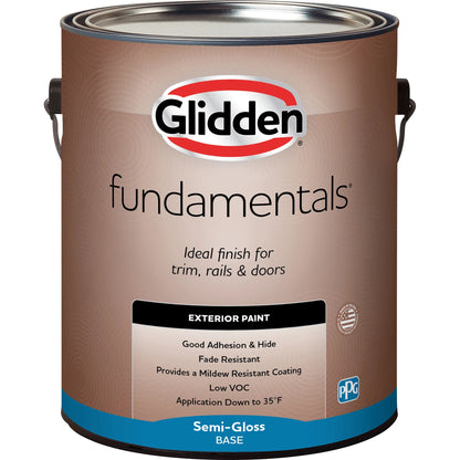 Glidden Fundamentals Stonehenge Greige/Gray Semi-Gloss Exterior Paint, 1 Gallon