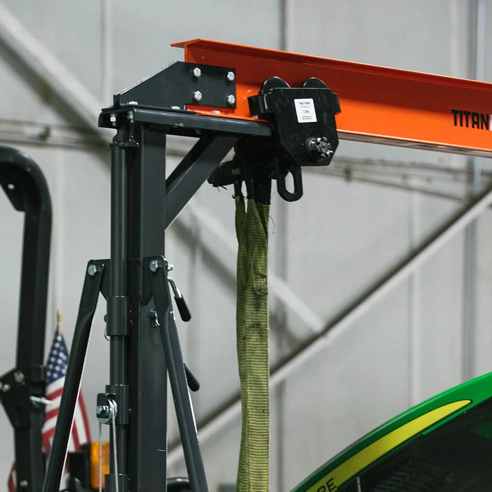Titan Attachments Telescoping Gantry Crane, 2 Ton Capacity, Shop Lift Hoist