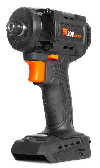 WEN 20V Max Cordless Drill, Brushless Compact Impact Driver, and LED Torch Flashlight Combo Kit w/2Ah Battery and Charger (20VK3DDL)