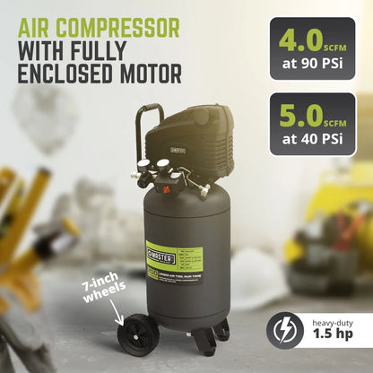 MAT Original Parts Green 1.5 HP Portable Heavy Duty Air Compressor 15 gal