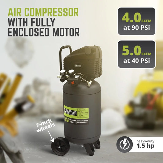 MAT Original Parts Green 1.5 HP Portable Heavy Duty Air Compressor 15 gal