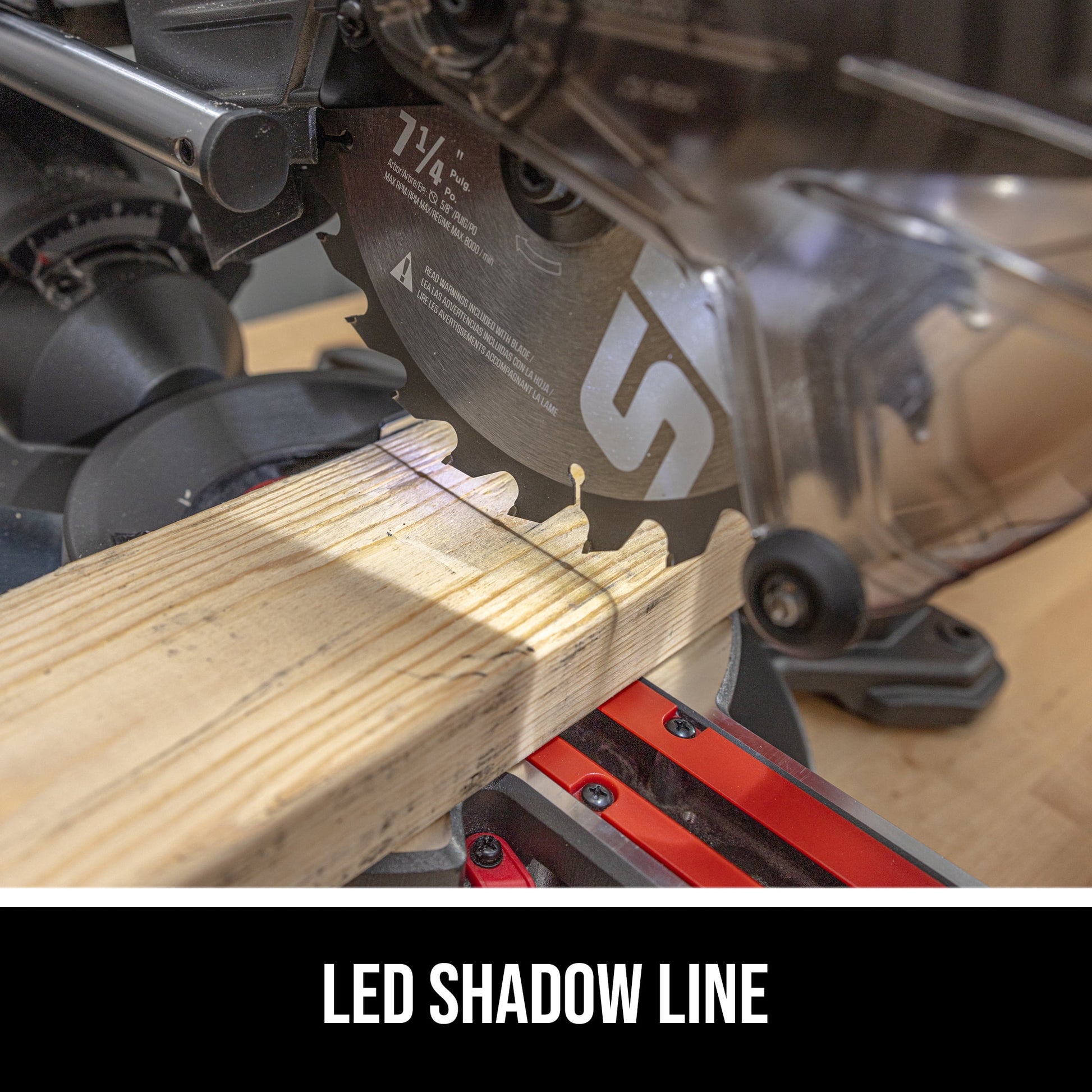 SKIL MS6316-00 10 Amp 7-1/4" Single Bevel Miter Saw with Compact Rail System & LED Shadow Line