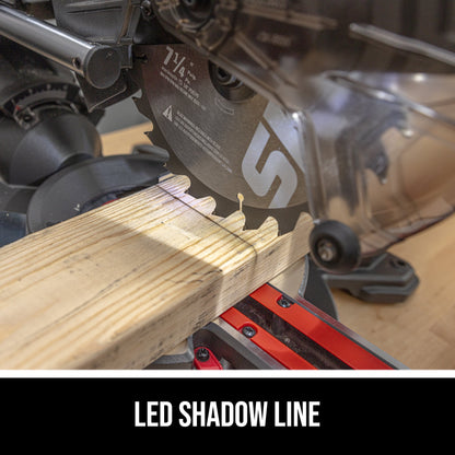 SKIL MS6316-00 10 Amp 7-1/4" Single Bevel Miter Saw with Compact Rail System & LED Shadow Line