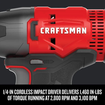 Powerful Cordless Drill and Impact Driver Combo Kit with LED Lights