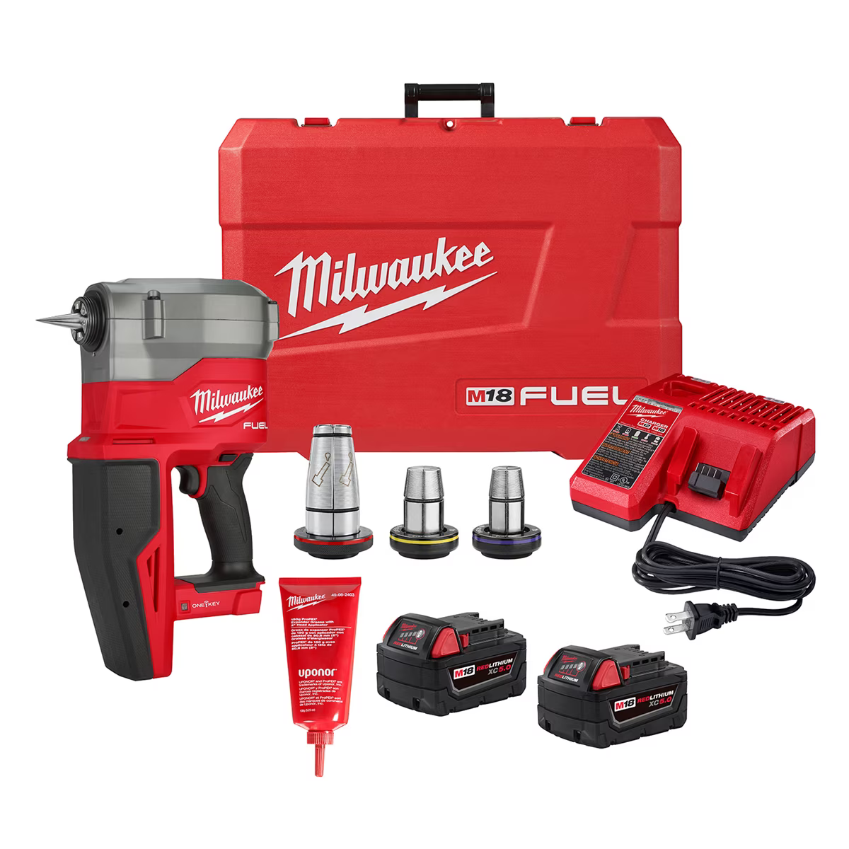 Milwaukee Tool M18 FUEL 2" ProPEX Expander Kit w/ONE-KEY with 1 1/4"-2" Expander Heads